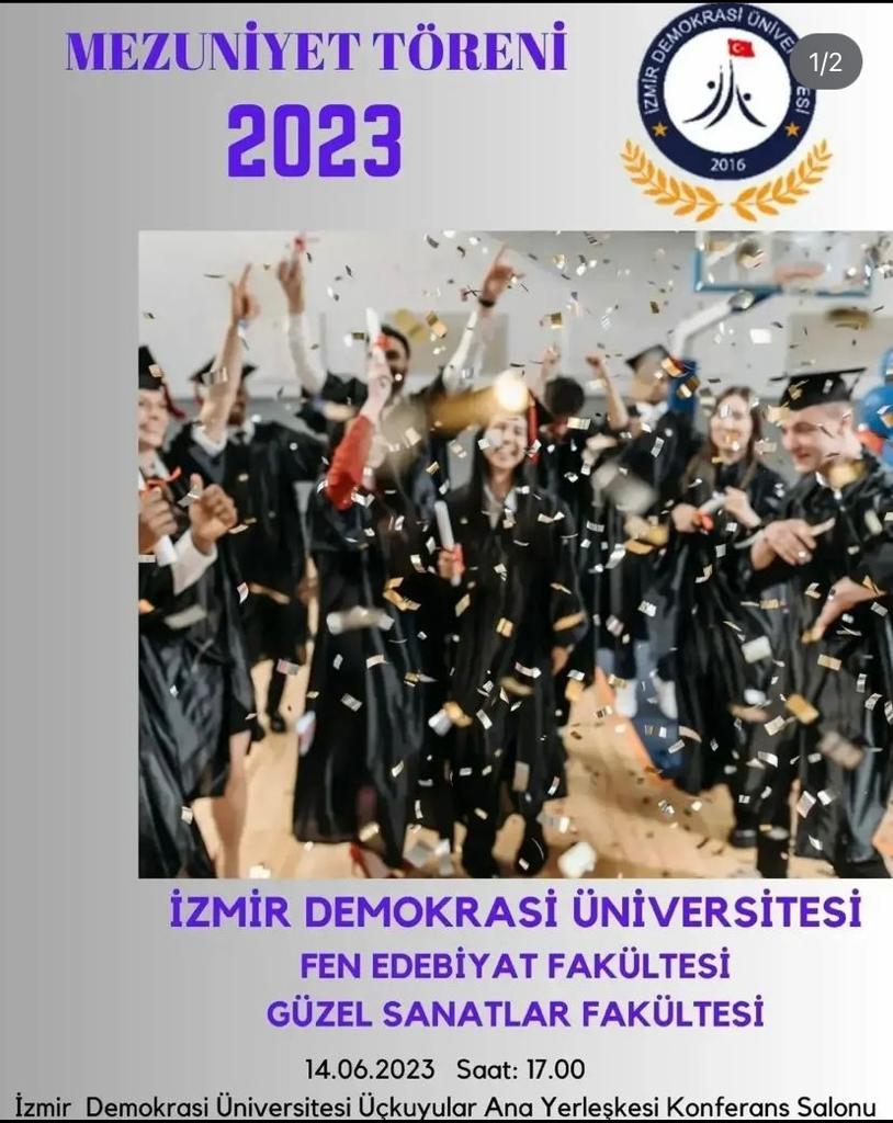 İDÜ - Fen-Edebiyat Fakültesi Mezuniyet Töreni Etkinlik Afişi